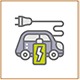 EV charging point icon