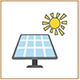 Solar panel icon